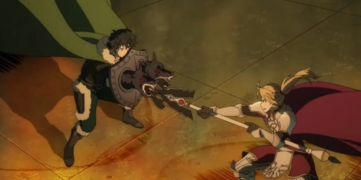 Момент из трейлера аниме Восхождение героя щита